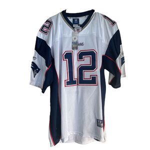 VTG New England Patriots Brady NFL Reebok On Field White   Sz 56 NWT Stitched